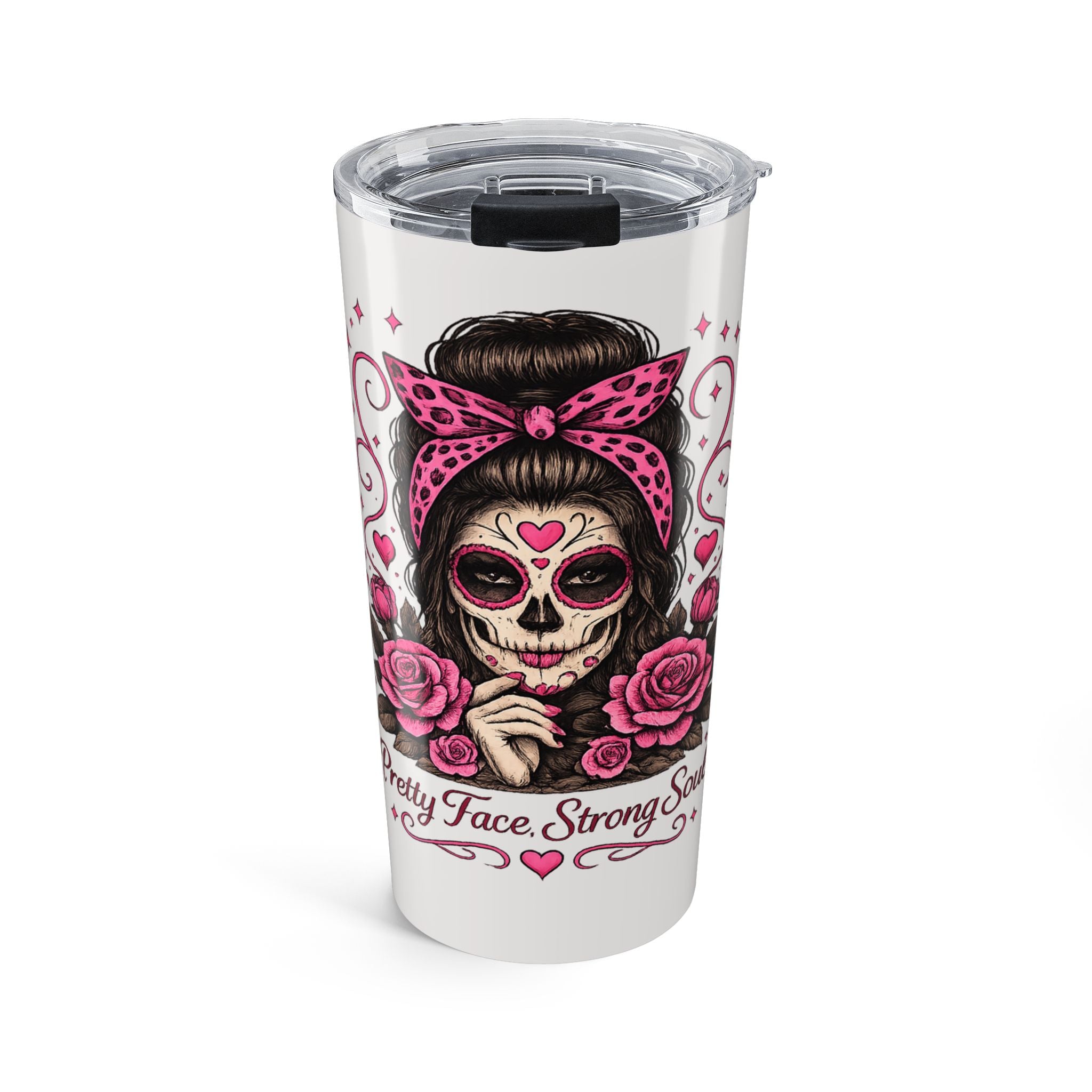 Pretty Face. Strong Soul. 20 oz Skinny Tumbler