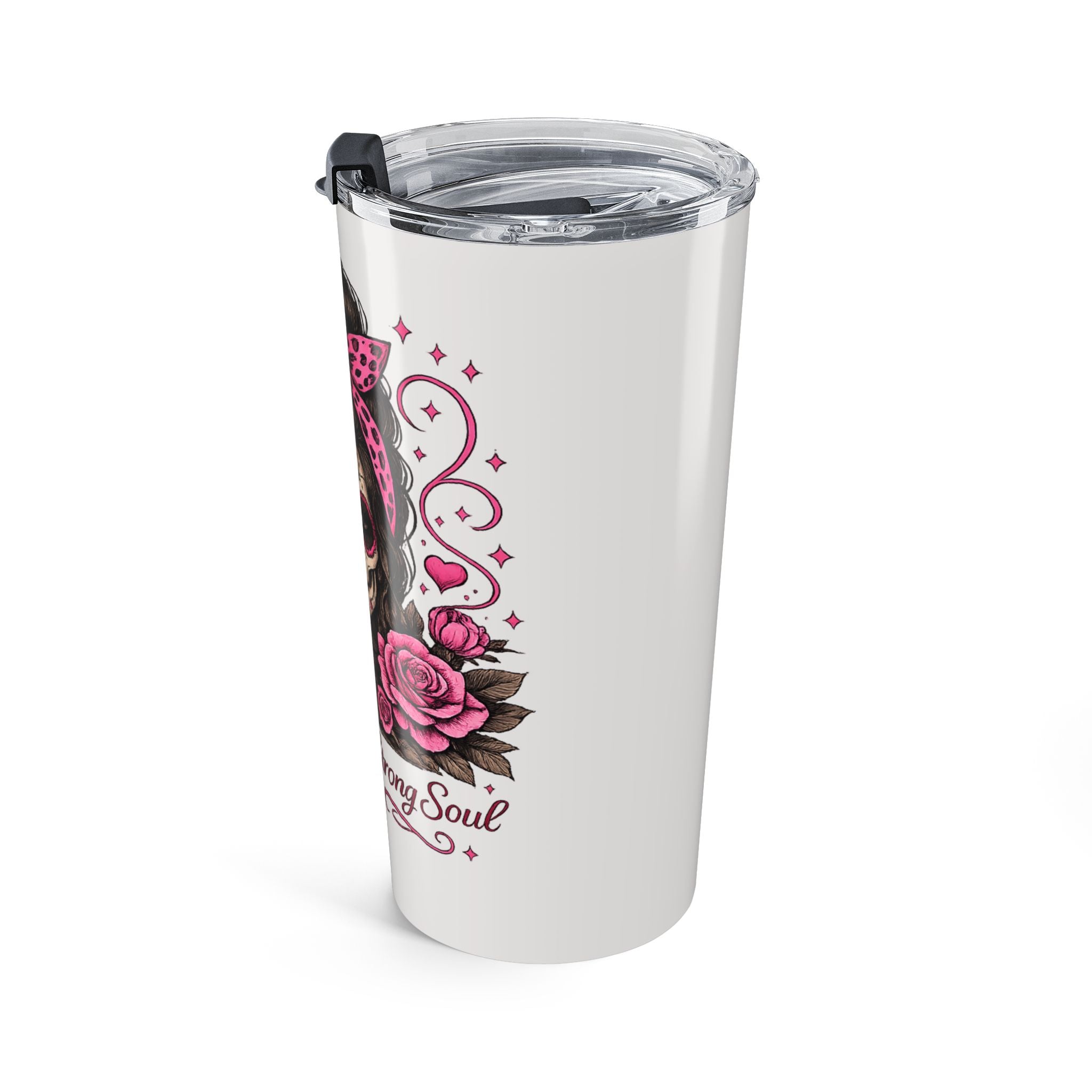 Pretty Face. Strong Soul. 20 oz Skinny Tumbler
