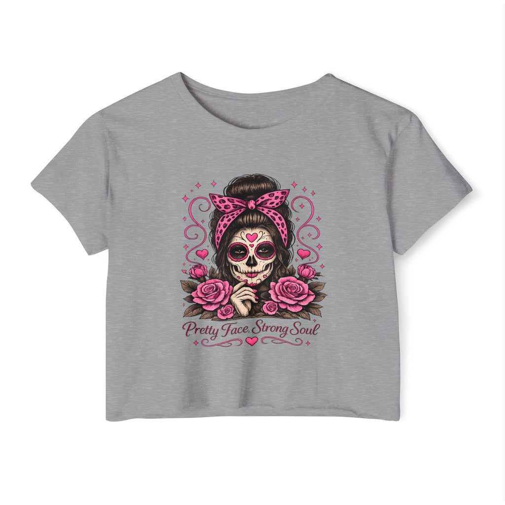 Pretty Face. Strong Soul. Crop Tee
