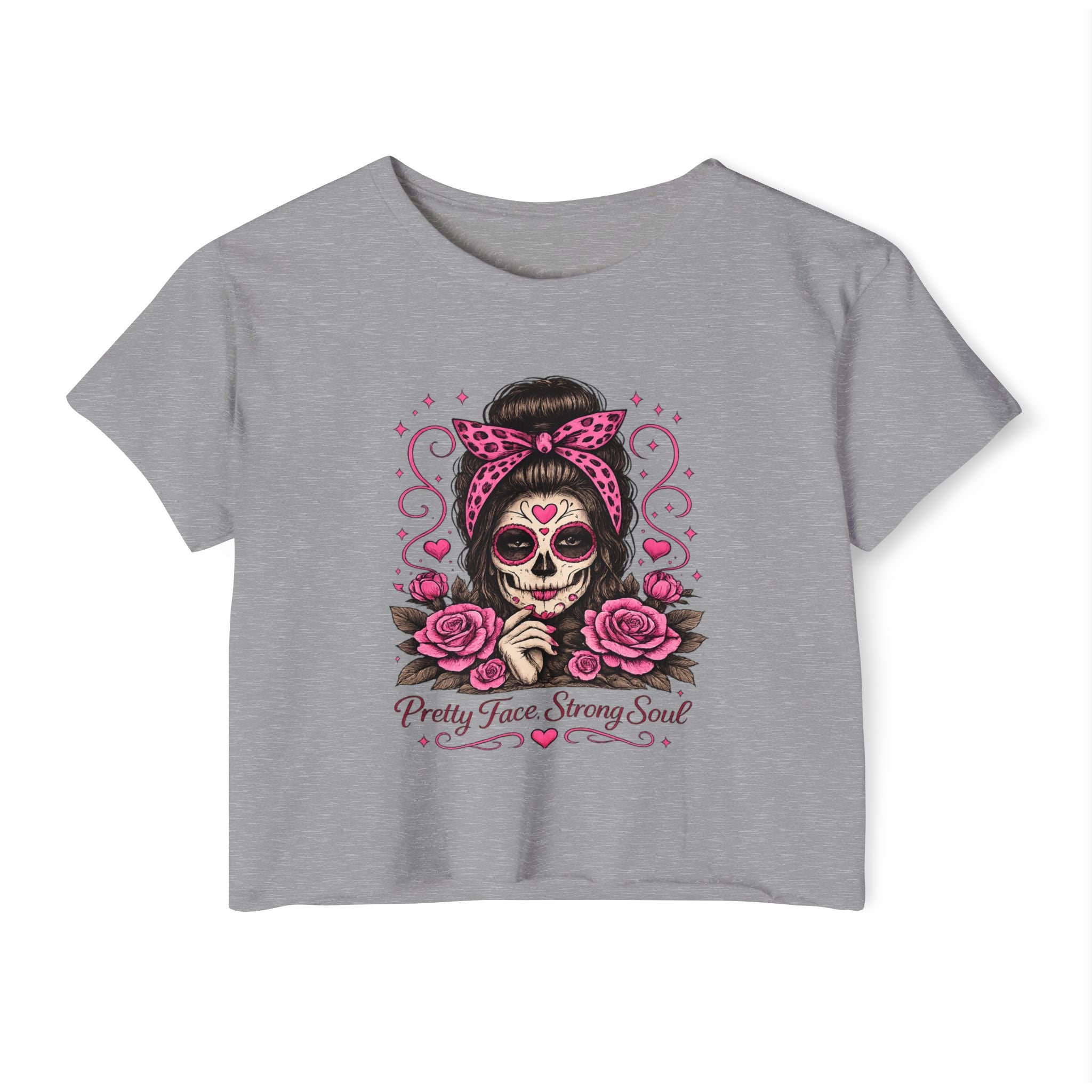 Pretty Face. Strong Soul. Crop Tee