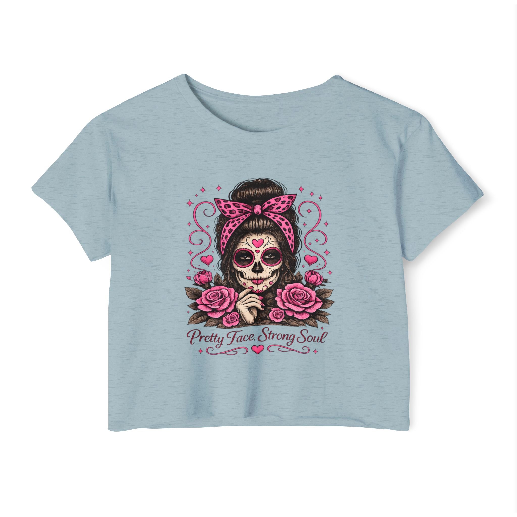 Pretty Face. Strong Soul. Crop Tee